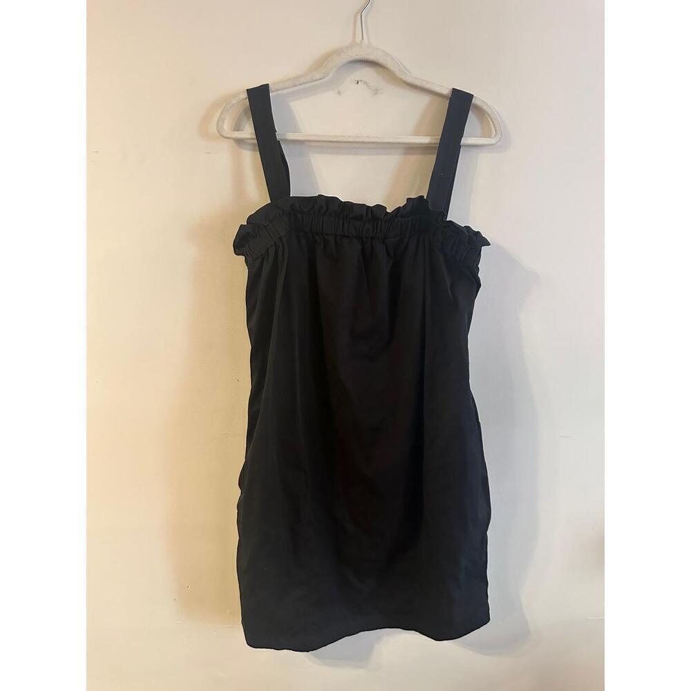 Everlane Black RUFFLED‎ PULLOVER PAPERBAG DRESS FADED BLACK M MEDIUM